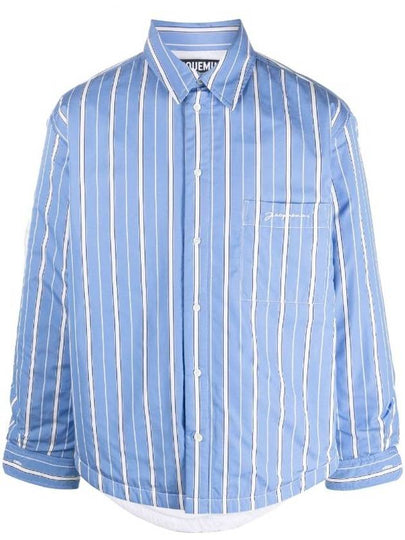 La Chemise Boulanger Puffed Striped Cotton Long Sleeve Shirt Blue - JACQUEMUS - BALAAN 2