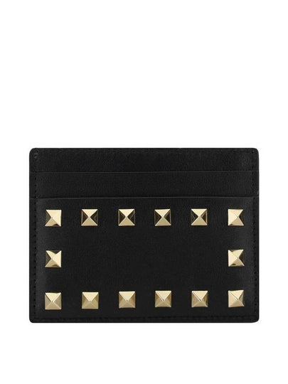 Rockstud Card Wallet Black - VALENTINO - BALAAN 2