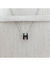 Mini Pop H Pendant Necklace Palladium Noir Silver - HERMES - BALAAN 4