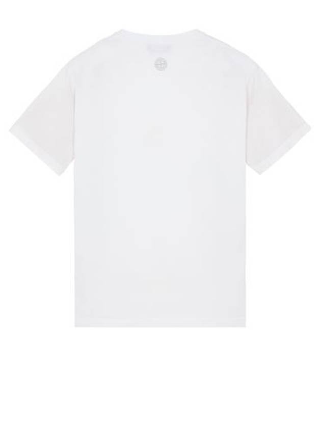 Lettering Logo Print Pocket Short Sleeve T-shirt White - STONE ISLAND - BALAAN 3