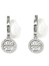 Miller Pave Hoop Earrings Silver - TORY BURCH - BALAAN 2