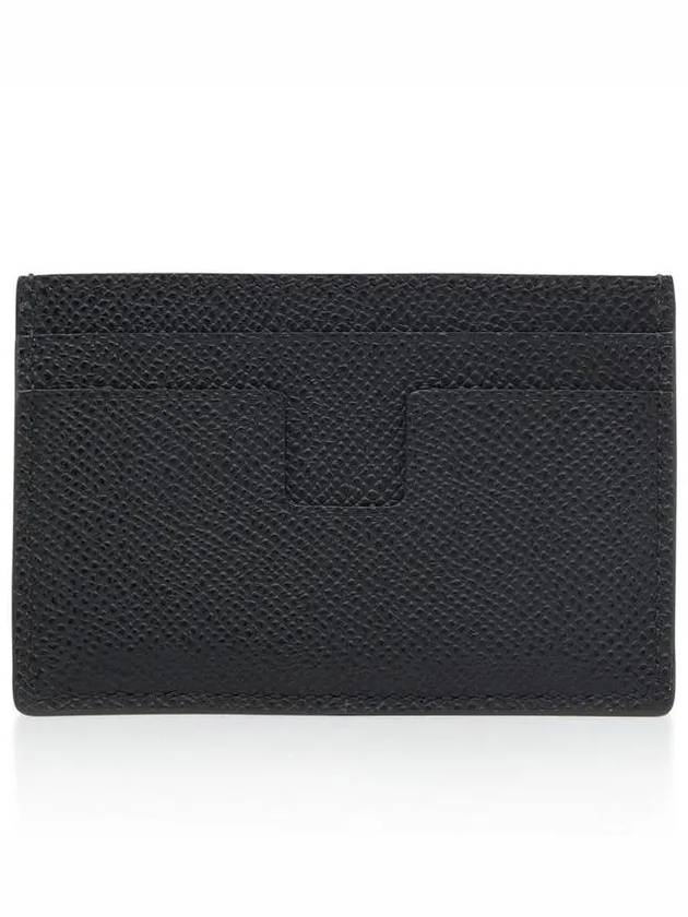 TF Logo Grain Leather Small Card Wallet Black - TOM FORD - BALAAN 3