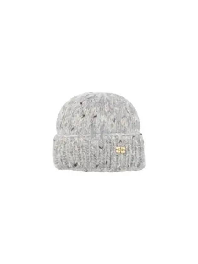 Chunky Marled Beanie Grey - GANNI - BALAAN 2