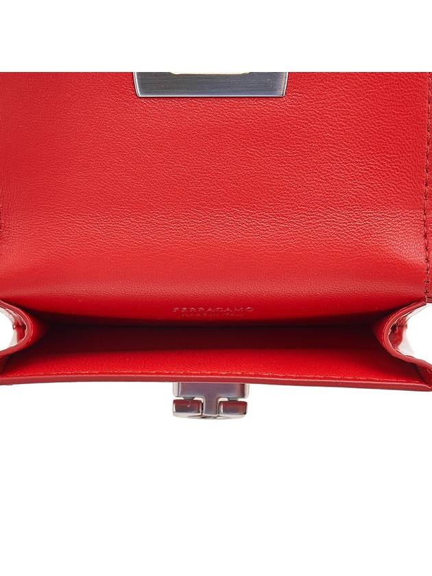 Ferragamo Women's Gancini Card Wallet 22 0435 FLAME RED 0760664 - SALVATORE FERRAGAMO - BALAAN 10