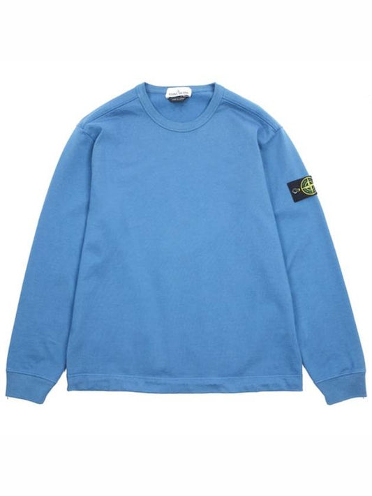 Wappen Patch Crewneck Sweatshirt Blue - STONE ISLAND - BALAAN 2