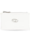 Glossy Leather Card Wallet White - DIESEL - BALAAN 1