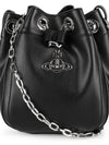 Chrissy Medium Bucket Bag Black - VIVIENNE WESTWOOD - BALAAN 3