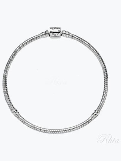 Moments Barrel Clasp Snake Chain Bracelet Silver - PANDORA - BALAAN 2