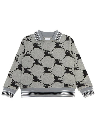 Kids Monogram Cotton Sweatshirt Grey - BURBERRY - BALAAN 2