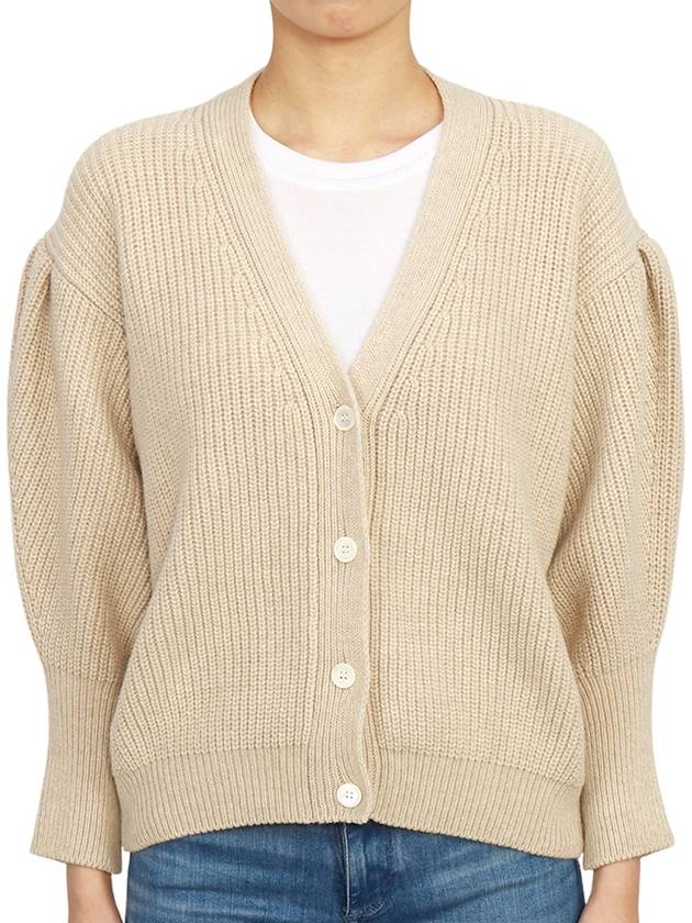 V neck ribbed cardigan ROWX75178ARX650 - ROCHAS - BALAAN 4