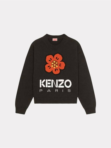 Boke Flower Cotton Sweatshirt Black - KENZO - BALAAN 2