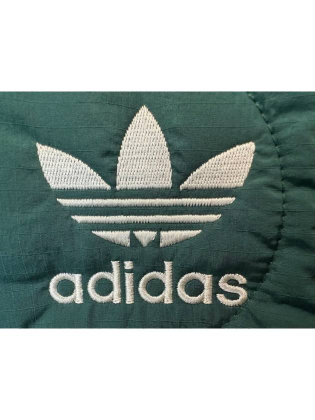 Classic Sports Fleece Quilted Hooded Jacket Green - ADIDAS - BALAAN 3