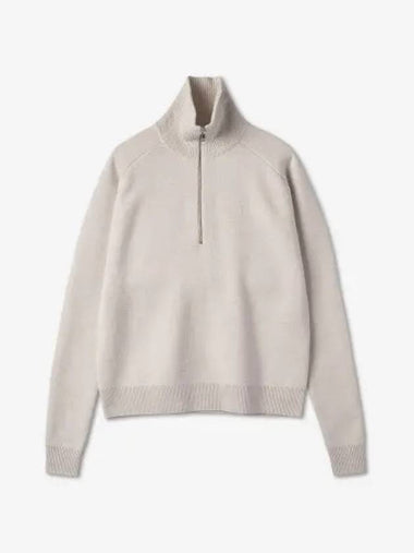 Half zip up wool knit white 223563758199 - TOTEME - BALAAN 1