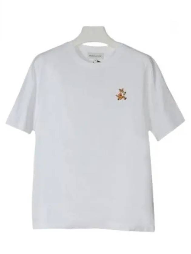 Speedy Fox Patch Comfort Short Sleeve T Shirt White - MAISON KITSUNE - BALAAN 2