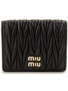 Matelasse Leather Half Wallet Black - MIU MIU - BALAAN 2