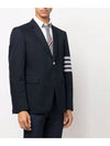 Diagonal Armband Cotton Shooting Engineer Classic Jacket Navy - THOM BROWNE - BALAAN 4