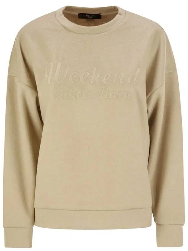 LAGHI embroidered logo sweatshirt beige 2425926032 002 - MAX MARA - BALAAN 1