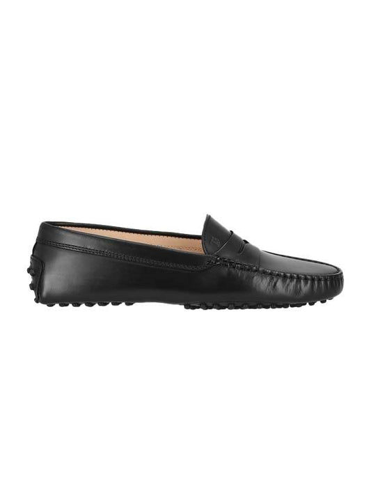 Women's Gommino Leather Driving Shoes Black - TOD'S - BALAAN 1