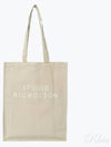 Logo Print Small Tote Bag Dove - STUDIO NICHOLSON - BALAAN 2