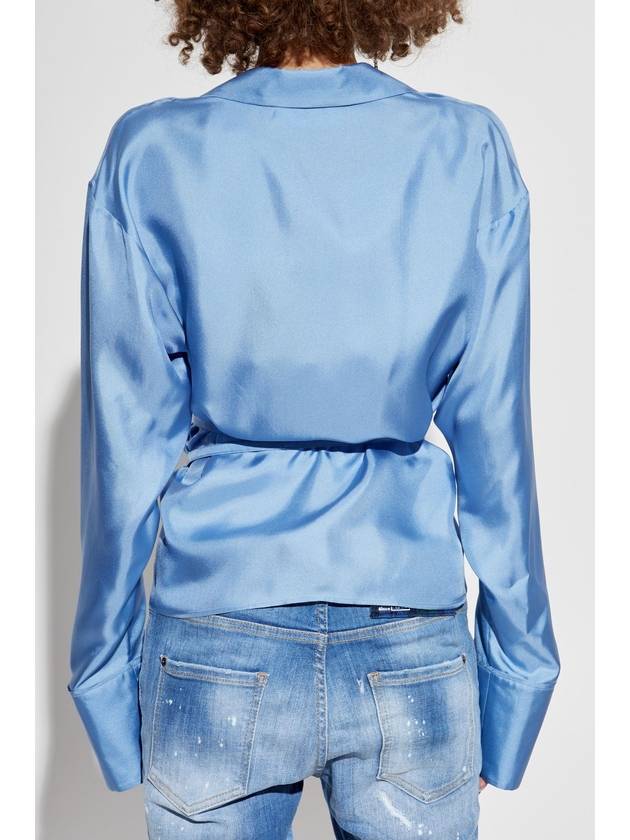 Dsquared2 Silk Top, Women's, Blue - DSQUARED2 - BALAAN 4