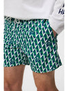 Banks Island Geo Swim Trunk Shorts Green - J.LINDEBERG - BALAAN 4