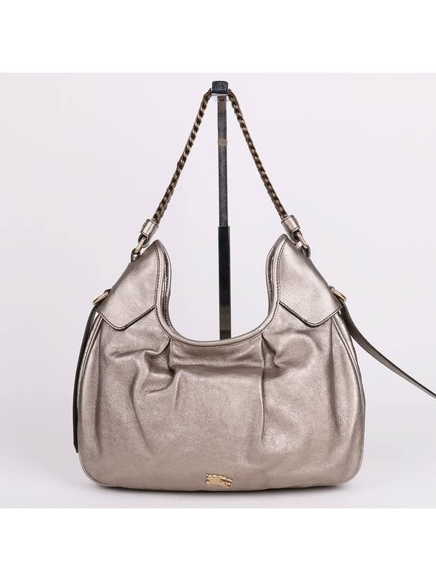 Metallic beige gold chain hobo bag - BURBERRY - BALAAN 1