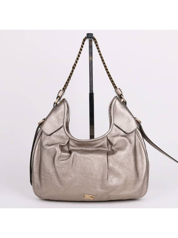 Metallic beige gold chain hobo bag - BURBERRY - BALAAN 1