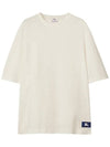 Logo Patch Cotton Jersey Short Sleeve T-Shirt Ivory - BURBERRY - BALAAN 3