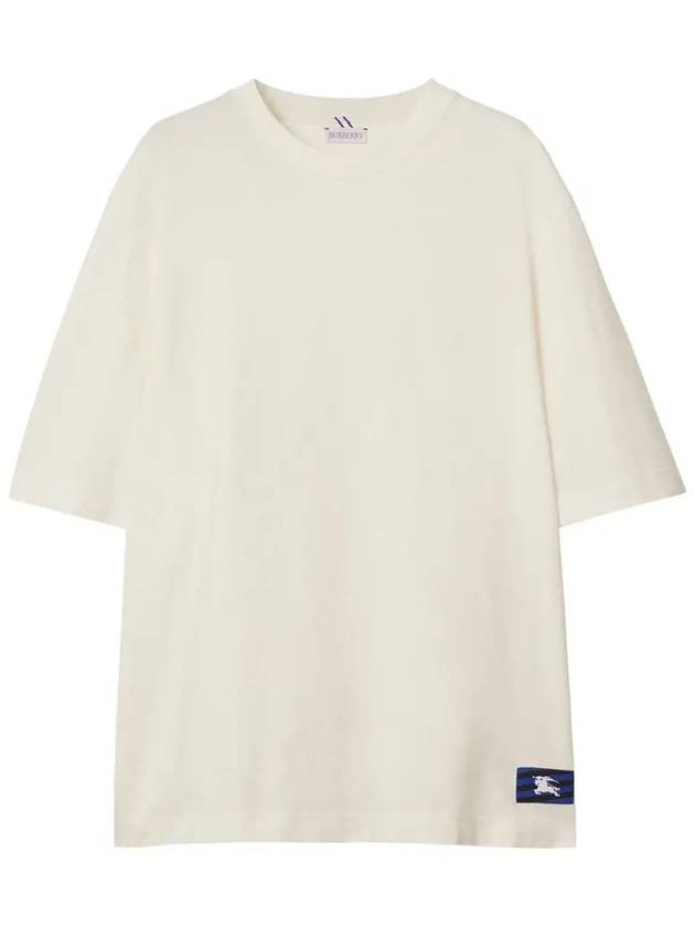 Logo Patch Cotton Jersey Short Sleeve T-Shirt Ivory - BURBERRY - BALAAN 3