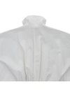 Women’s Paper Cotton Drawstring Single Coat White - TOTEME - BALAAN 9