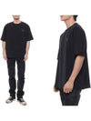 Bold Fox Head Patch Oversized Short Sleeve T-Shirt Black - MAISON KITSUNE - BALAAN 3