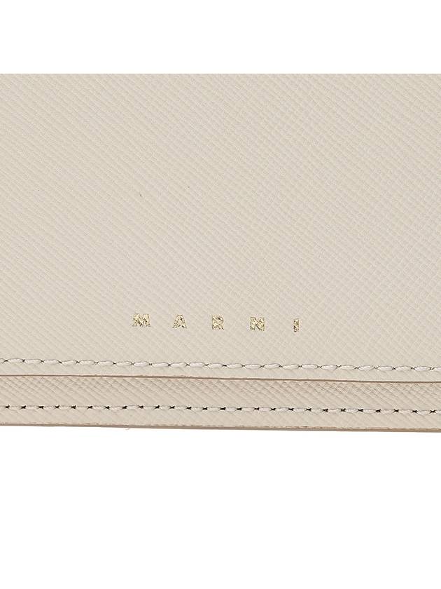 Saffiano Zipper Card Wallet White - MARNI - BALAAN 7