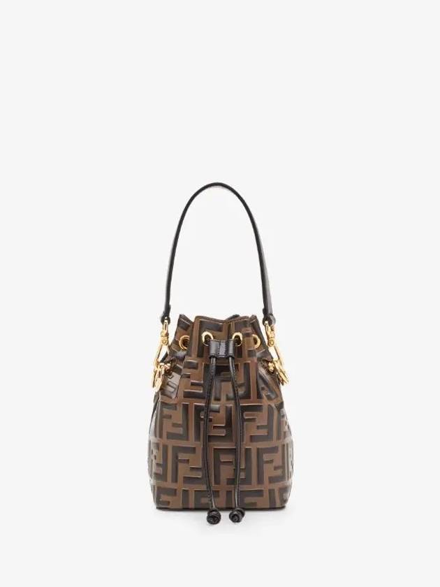 Mon Tresor Small Bucket Bag Brown - FENDI - BALAAN 3