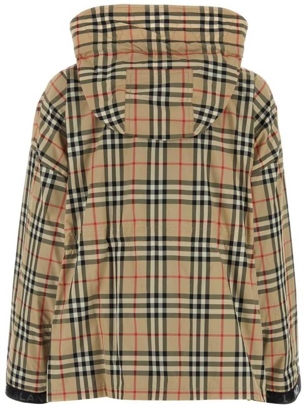 Women's Back-tone Check Zip-up Hooded Jacket Beige - BURBERRY - BALAAN 3