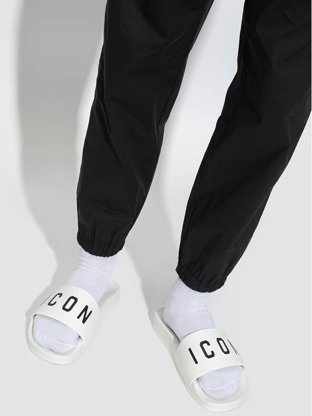 Men’s Icon Slippers White - DSQUARED2 - BALAAN 3