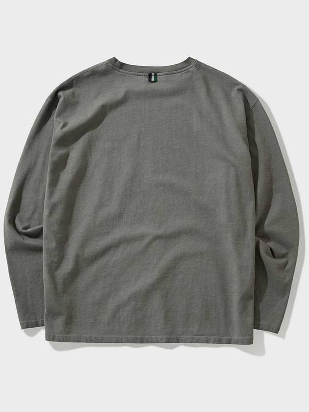 Luna Washed Flogo Long Sleeve T-Shirt Cement - FFEFF STUDIO - BALAAN 6