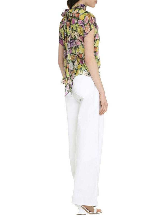 Max Mara Studio Cesena Printed Silk Blouse - MAX MARA - BALAAN 4