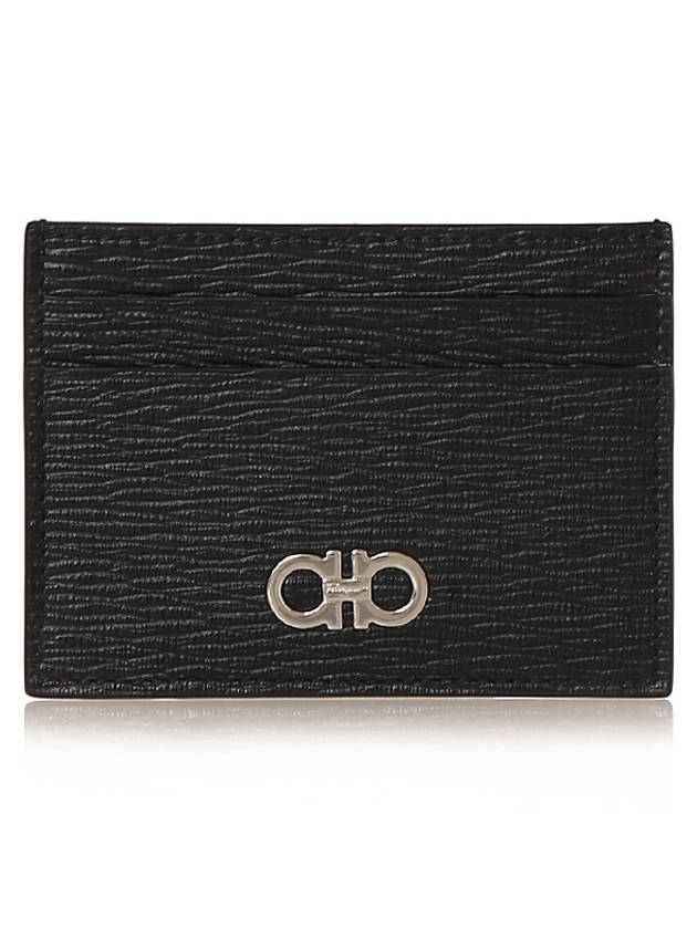 Gancini Card Wallet Black - SALVATORE FERRAGAMO - BALAAN 2