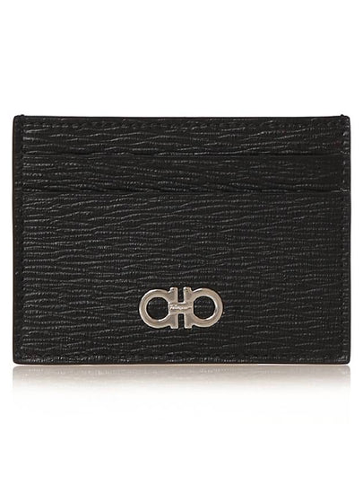 Gancini Card Wallet Black - SALVATORE FERRAGAMO - BALAAN 2