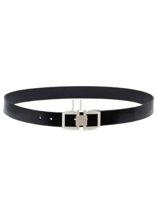 Reversible Gancini Leather Belt Black - SALVATORE FERRAGAMO - BALAAN 2