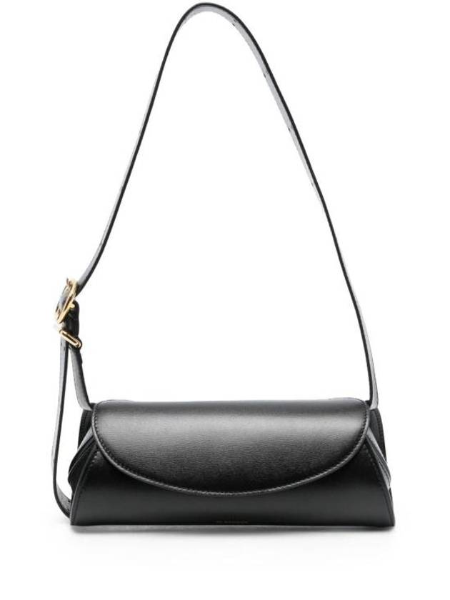 Cannolo Mini Leather Shoulder Bag Black - JIL SANDER - BALAAN 2