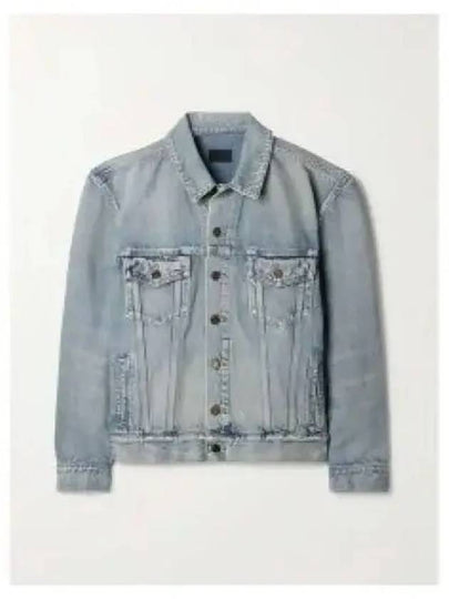 Oversized Fit Denim Jacket Sky Blue - SAINT LAURENT - BALAAN 2