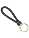 Intrecciato Lambskin Key Holder Black - BOTTEGA VENETA - BALAAN 3