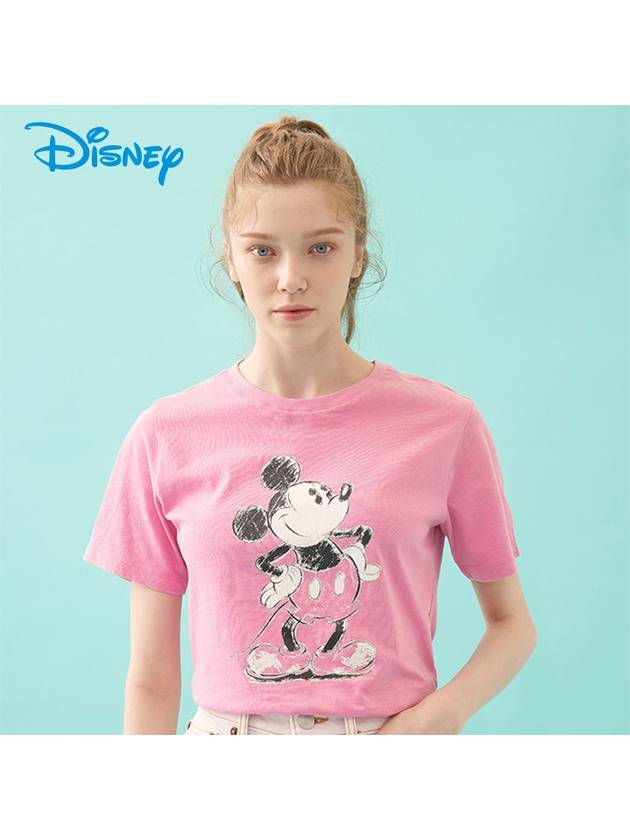 Graphic Printing Boat Neck Cotton Short Sleeve Round T-Shirt HL2LTS104 - DISNEY GOLF - BALAAN 2