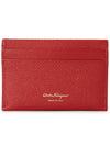 Gancini Card Wallet Lipstick Red - SALVATORE FERRAGAMO - BALAAN 9