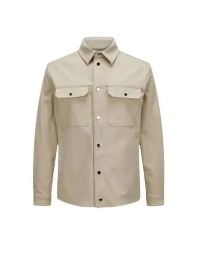 Men's Cotton Long Sleeve Shirt Light Beige - MONCLER - BALAAN 2