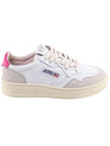 Medalist Suede Pink Tab Low Top Sneakers White - AUTRY - BALAAN 1