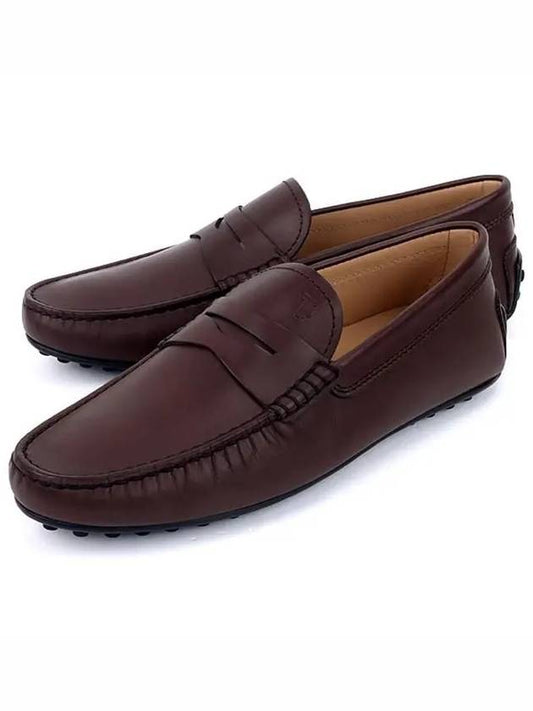 City Gomino Leather Driving Shoes Brown - TOD'S - BALAAN.
