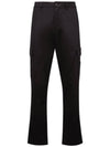 Stretch Gabardine Cargo Straight Pants Black - MONCLER - BALAAN 1