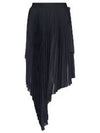 Pleated Unbalanced Skirt Black - GIVENCHY - BALAAN 2